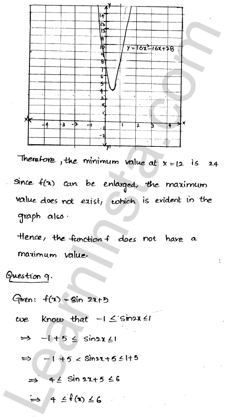 RD Sharma Class 12 Solutions Chapter 18 Maxima and Minima Ex 18.1 1.8
