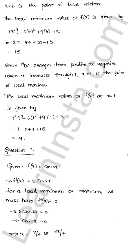 RD Sharma Class 12 Solutions Chapter 18 Maxima and Minima Ex 18.2 1.7
