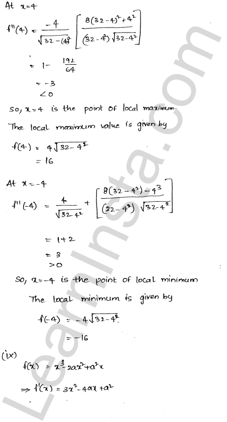 RD Sharma Class 12 Solutions Chapter 18 Maxima and Minima Ex 18.3 1.10