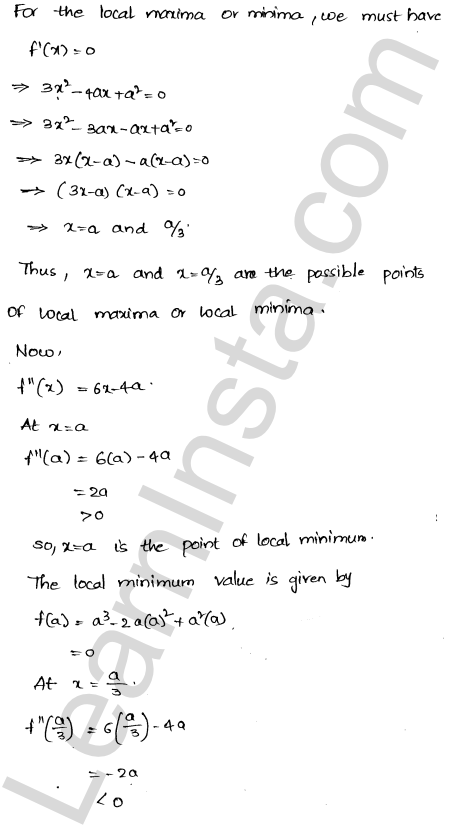 RD Sharma Class 12 Solutions Chapter 18 Maxima and Minima Ex 18.3 1.11