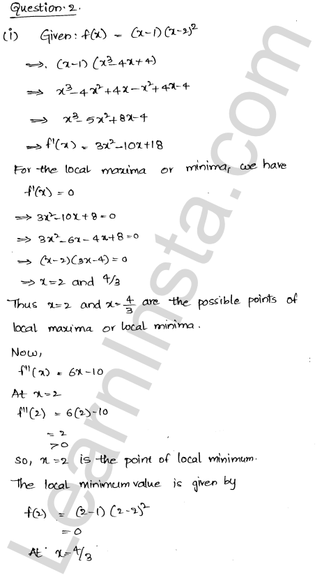 RD Sharma Class 12 Solutions Chapter 18 Maxima and Minima Ex 18.3 1.17