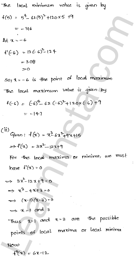 RD Sharma Class 12 Solutions Chapter 18 Maxima and Minima Ex 18.3 1.2