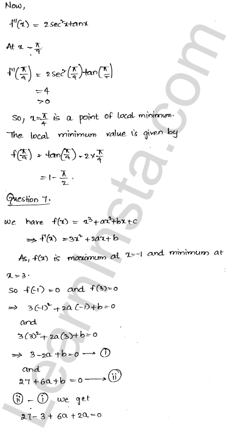 RD Sharma Class 12 Solutions Chapter 18 Maxima and Minima Ex 18.3 1.25