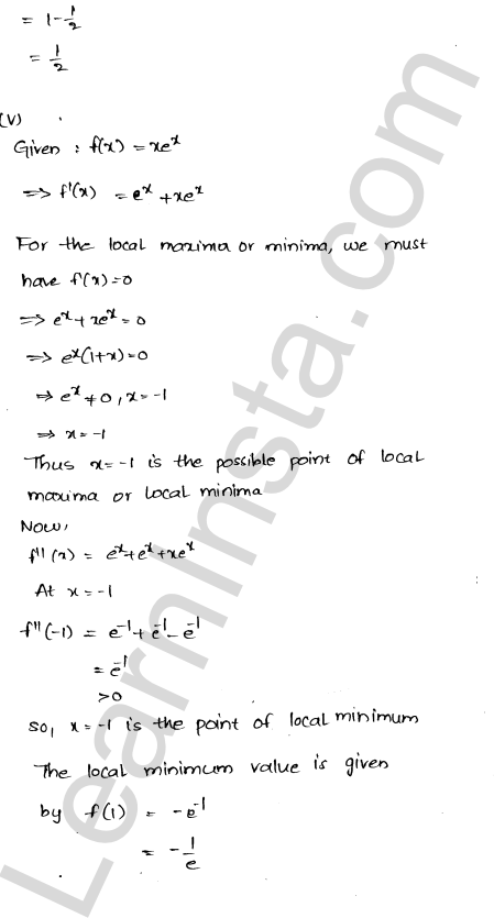 RD Sharma Class 12 Solutions Chapter 18 Maxima and Minima Ex 18.3 1.6
