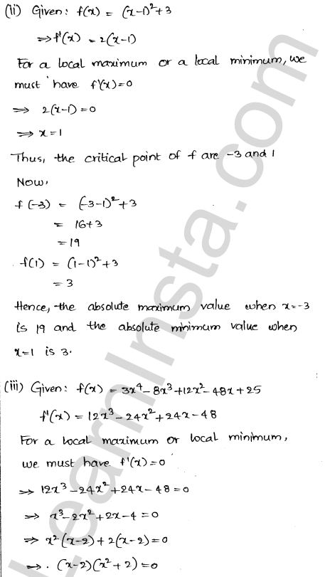 RD Sharma Class 12 Solutions Chapter 18 Maxima and Minima Ex 18.4 1.2