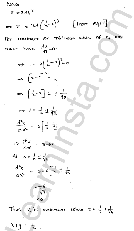 RD Sharma Class 12 Solutions Chapter 18 Maxima and Minima Ex 18.5 1.3