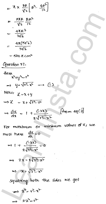 RD Sharma Class 12 Solutions Chapter 18 Maxima and Minima Ex 18.5 1.39