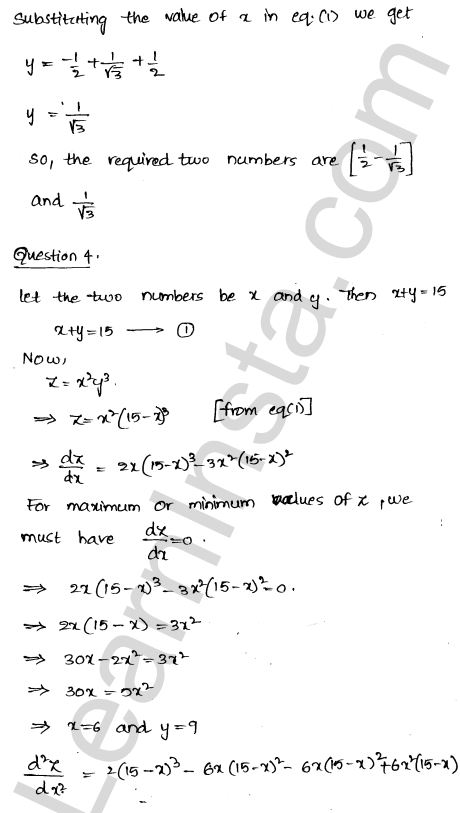 RD Sharma Class 12 Solutions Chapter 18 Maxima and Minima Ex 18.5 1.4