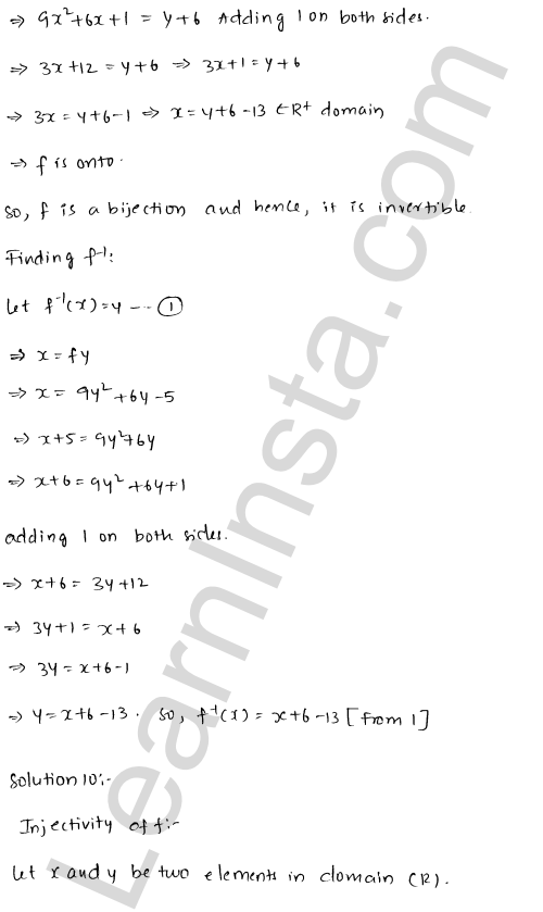 RD Sharma Class 12 Solutions Chapter 2 Functions Ex 2.4 1.11