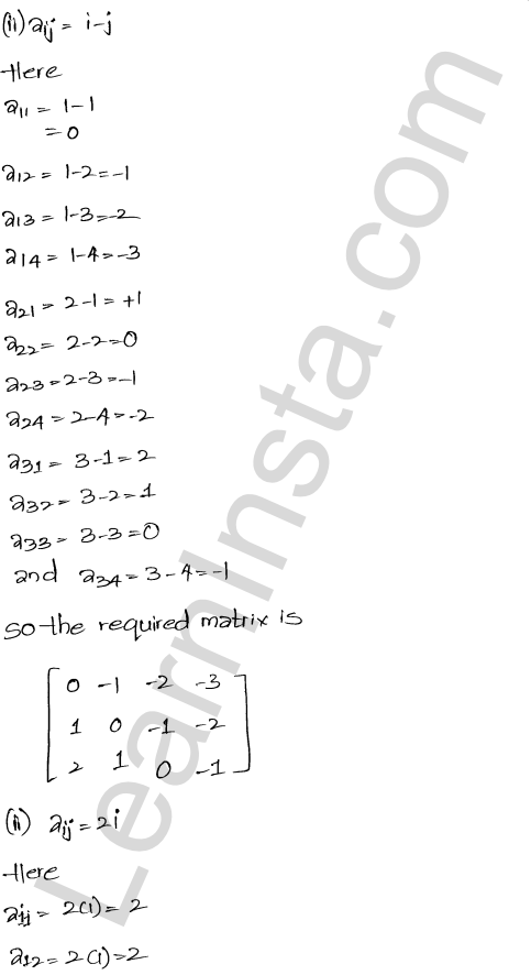 RD Sharma Class 12 Solutions Chapter 5 Algebra of Matrices Ex 5.1 1.10