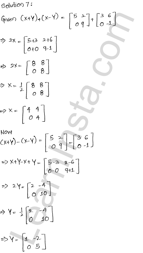 RD Sharma Class 12 Solutions Chapter 5 Algebra of Matrices Ex 5.2 1.10