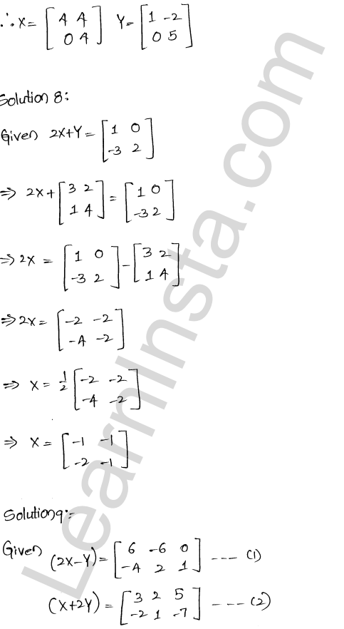 RD Sharma Class 12 Solutions Chapter 5 Algebra of Matrices Ex 5.2 1.11