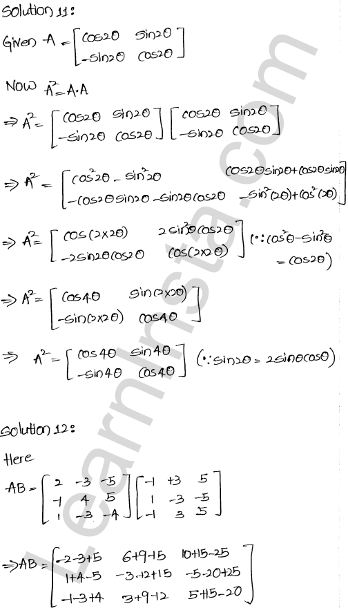 RD Sharma Class 12 Solutions Chapter 5 Algebra of Matrices Ex 5.3 1.12