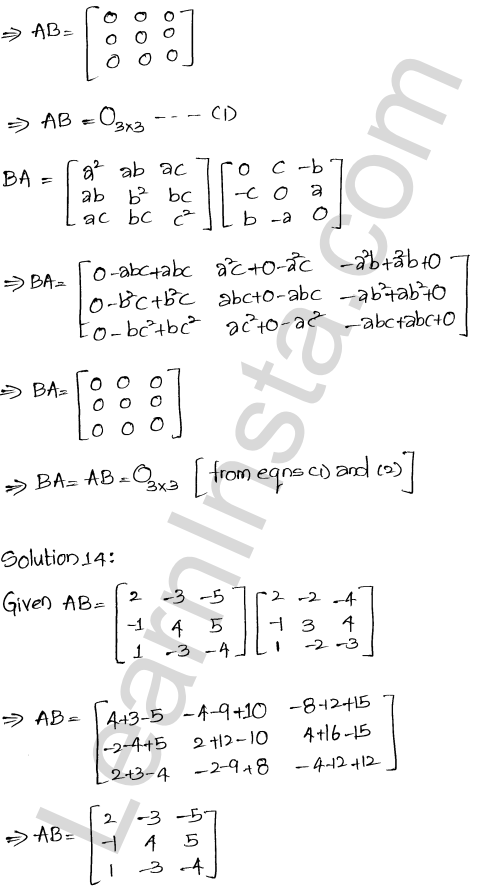 RD Sharma Class 12 Solutions Chapter 5 Algebra of Matrices Ex 5.3 1.14