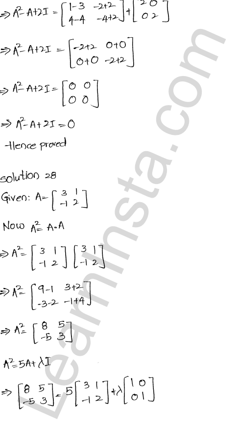RD Sharma Class 12 Solutions Chapter 5 Algebra of Matrices Ex 5.3 1.28