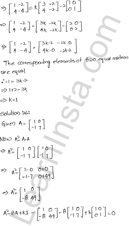RD Sharma Class 12 Solutions Chapter 5 Algebra of Matrices Ex 5.3 1.36
