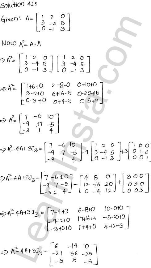 RD Sharma Class 12 Solutions Chapter 5 Algebra of Matrices Ex 5.3 1.42