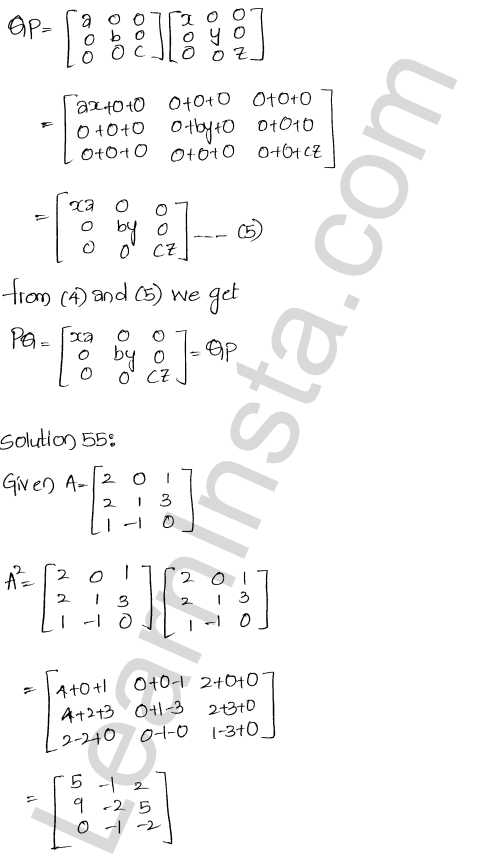 RD Sharma Class 12 Solutions Chapter 5 Algebra of Matrices Ex 5.3 1.61