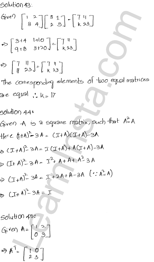 RD Sharma Class 12 Solutions Chapter 5 Algebra of Matrices Ex 5.5 1.20