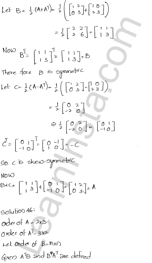 RD Sharma Class 12 Solutions Chapter 5 Algebra of Matrices Ex 5.5 1.21
