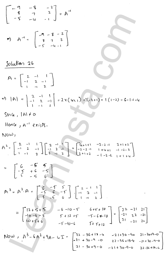 RD Sharma Class 12 Solutions Chapter 7 Adjoint and Inverse of a Matrix Ex 7.1 1.35