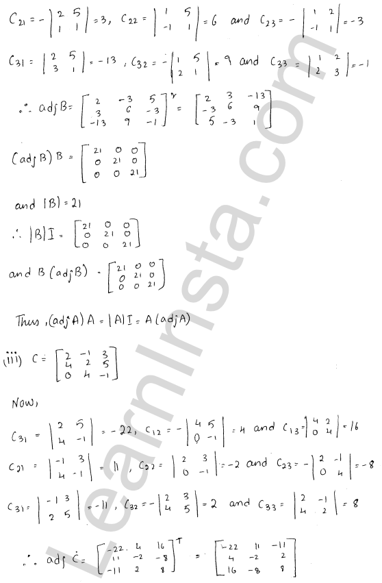 RD Sharma Class 12 Solutions Chapter 7 Adjoint and Inverse of a Matrix Ex 7.1 1.4
