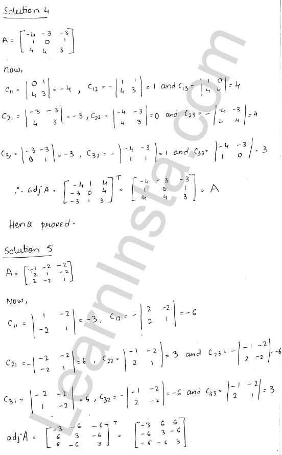 RD Sharma Class 12 Solutions Chapter 7 Adjoint and Inverse of a Matrix Ex 7.1 1.7
