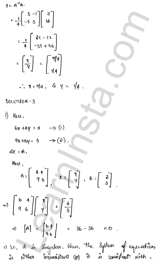 RD Sharma Class 12 Solutions Chapter 8 Solution of Simultaneous Linear Equations Ex 8.1 1.18