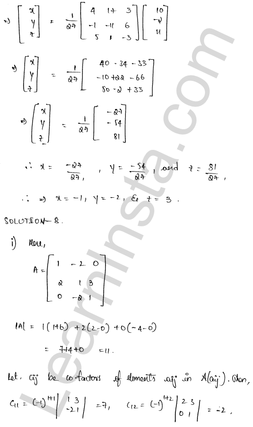 RD Sharma Class 12 Solutions Chapter 8 Solution of Simultaneous Linear Equations Ex 8.1 1.46