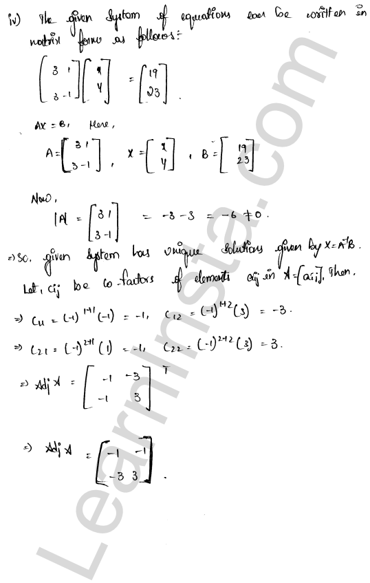RD Sharma Class 12 Solutions Chapter 8 Solution of Simultaneous Linear Equations Ex 8.1 1.5