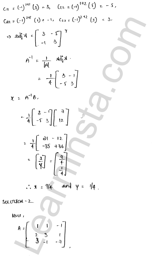 RD Sharma Class 12 Solutions Chapter 8 Solution of Simultaneous Linear Equations Ex 8.1 1.8