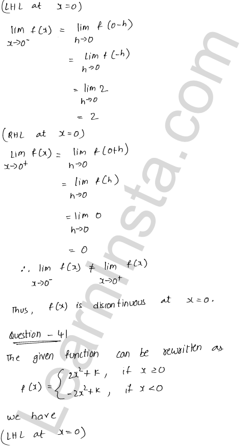 RD Sharma Class 12 Solutions Chapter 9 Continuity Ex 9.1 1.59