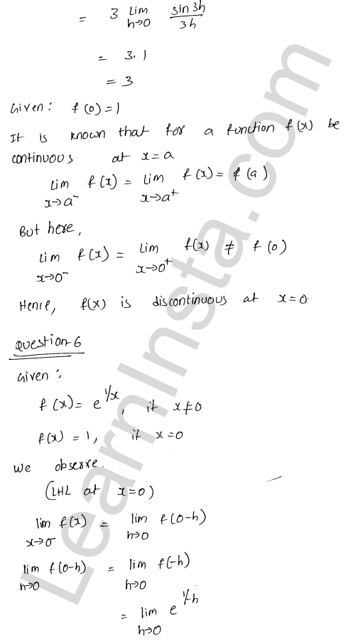 RD Sharma Class 12 Solutions Chapter 9 Continuity Ex 9.1 1.7