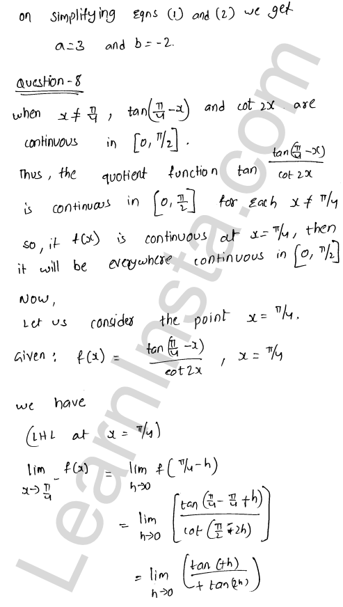 RD Sharma Class 12 Solutions Chapter 9 Continuity Ex 9.2 1.34