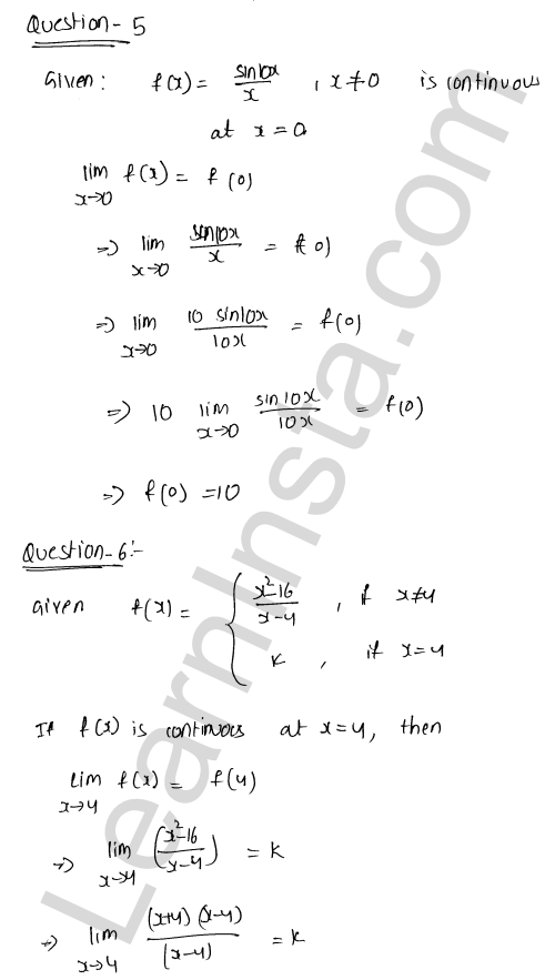RD Sharma Class 12 Solutions Chapter 9 Continuity VSAQ 1.3