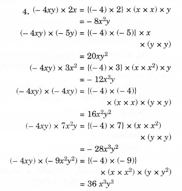 NCERT Solutions for Class 8 Maths Chapter 9 Algebraic Expressions and Identities Ex 9.2 345