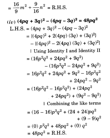 NCERT Solutions for Class 8 Maths Chapter 9 Algebraic Expressions and Identities Ex 9.5 25