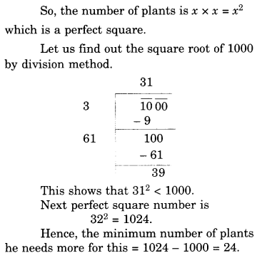 NCERTa Solutions for Class 8 Maths Chapter 6 Squares and Square Roots Ex 6.3 34