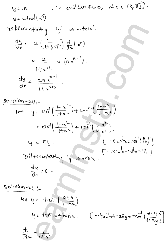 RD Sharma Class 12 Solutions Chapter 11 Differentiation Ex 11.3 1.16