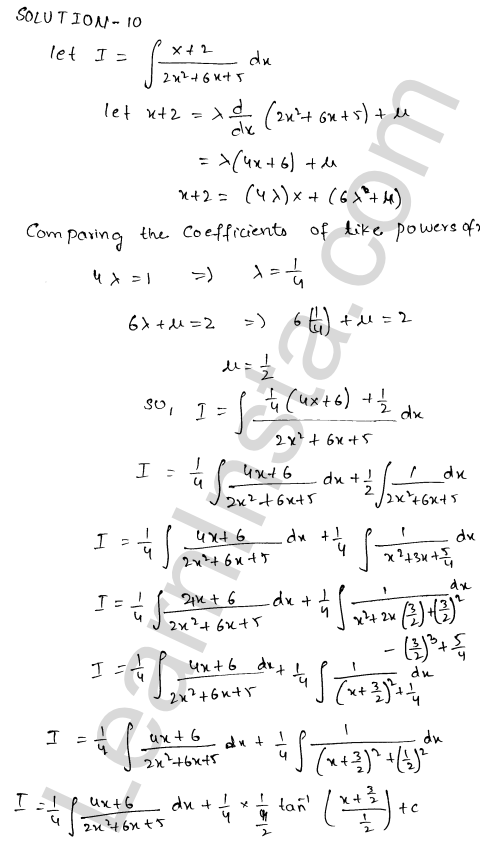RD Sharma Class 12 Solutions Chapter 19 Indefinite Integrals Ex 19.19 1.10