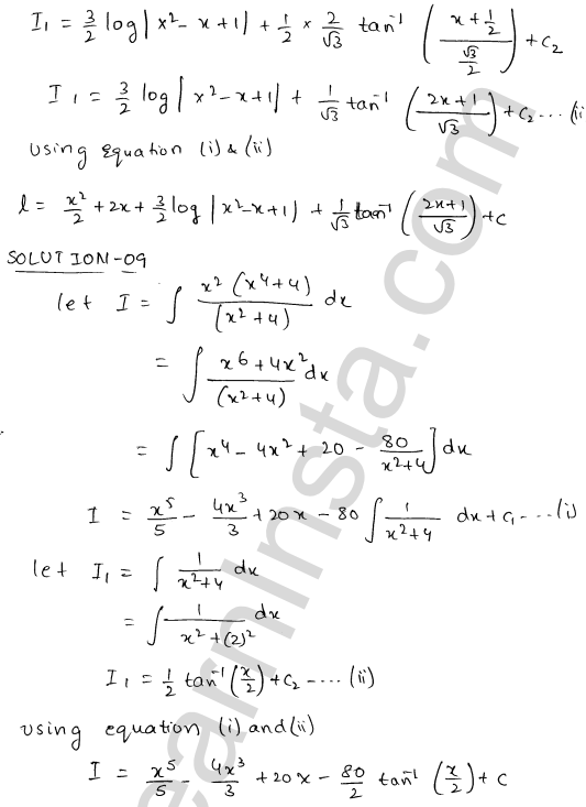 RD Sharma Class 12 Solutions Chapter 19 Indefinite Integrals Ex 19.20 1.10