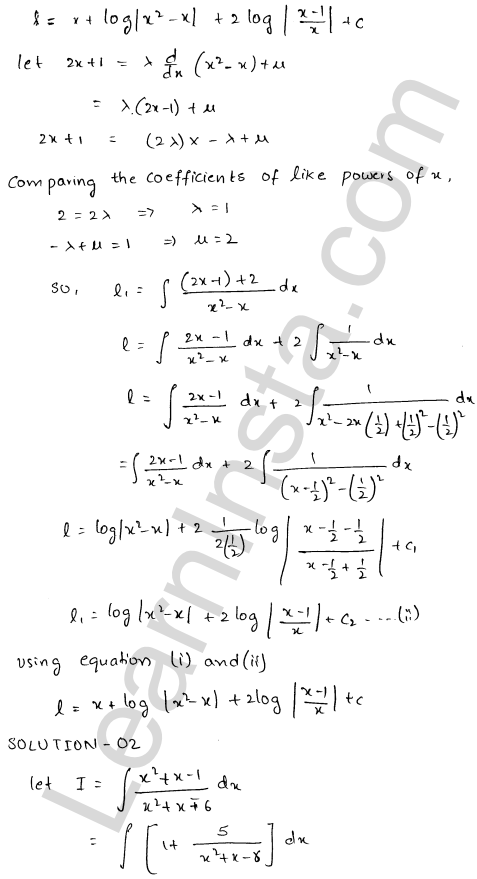 RD Sharma Class 12 Solutions Chapter 19 Indefinite Integrals Ex 19.20 1.2