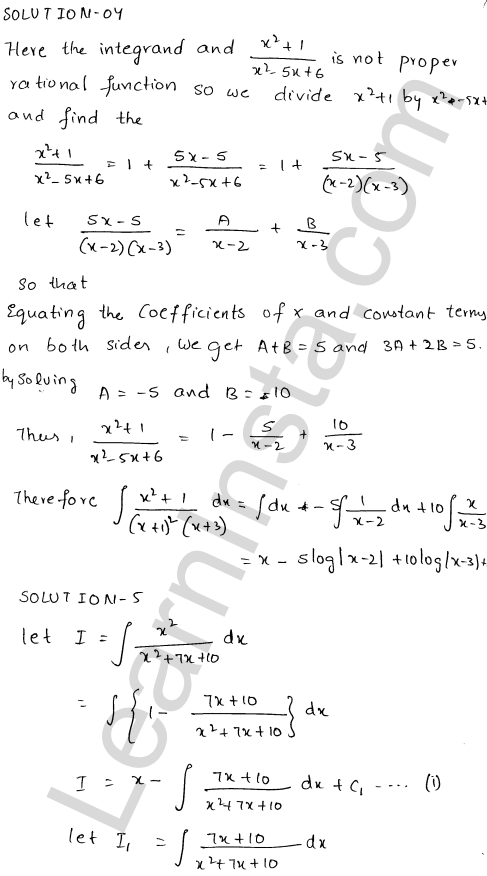 RD Sharma Class 12 Solutions Chapter 19 Indefinite Integrals Ex 19.20 1.5