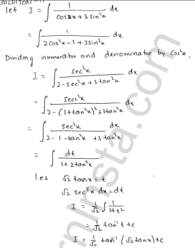 RD Sharma Class 12 Solutions Chapter 19 Indefinite Integrals Ex 19.22 1.9