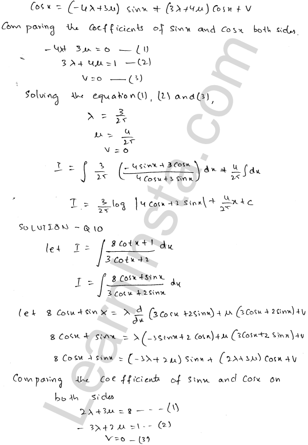 RD Sharma Class 12 Solutions Chapter 19 Indefinite Integrals Ex 19.24 1.8