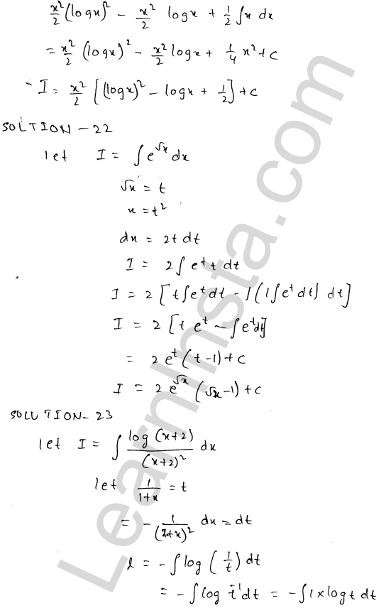 RD Sharma Class 12 Solutions Chapter 19 Indefinite Integrals Ex 19.25 1.10