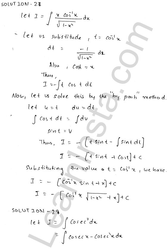 RD Sharma Class 12 Solutions Chapter 19 Indefinite Integrals Ex 19.25 1.13