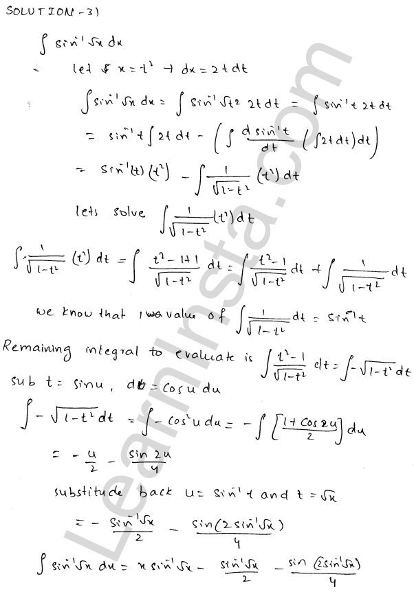 RD Sharma Class 12 Solutions Chapter 19 Indefinite Integrals Ex 19.25 1.15