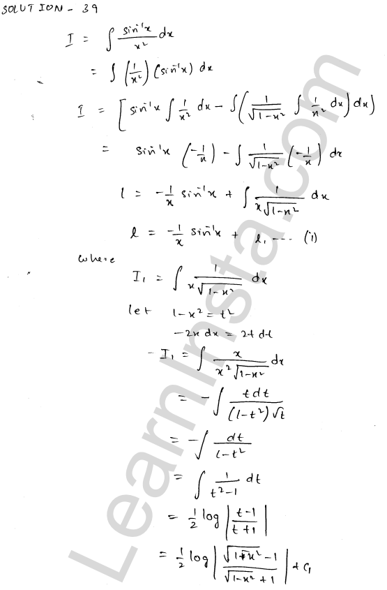 RD Sharma Class 12 Solutions Chapter 19 Indefinite Integrals Ex 19.25 1.20