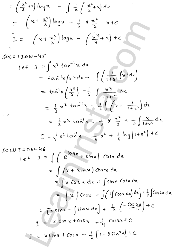 RD Sharma Class 12 Solutions Chapter 19 Indefinite Integrals Ex 19.25 1.24